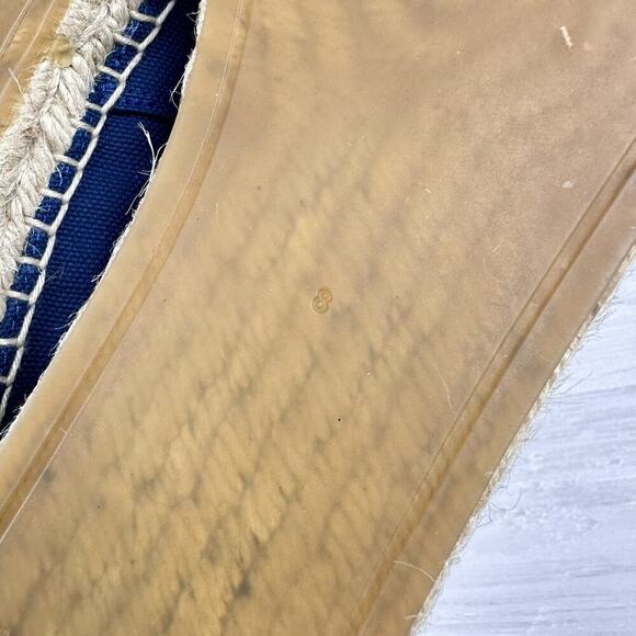 Tory Burch Flat Espadrille Size 8 Raffia Embroidered Straw Blue Tropical‎ Cruise - Picture 10 of 13